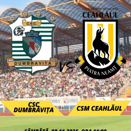 CSM Ceahlăul joacă un meci decisiv cu Dumbrăviţa în etapa a XIII-a a Ligii 2
