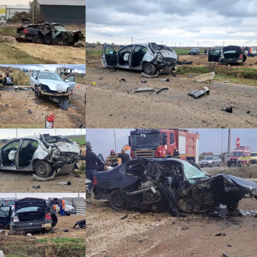 Accident grav în Teleorman: șase persoane rănite după ce un șofer începător a pierdut controlul volanului
