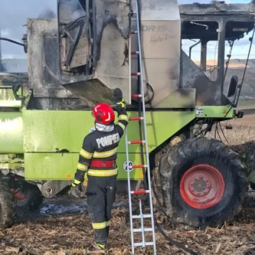 Incendiu la o combină agricolă în comuna Ceanu Mare, fără victime