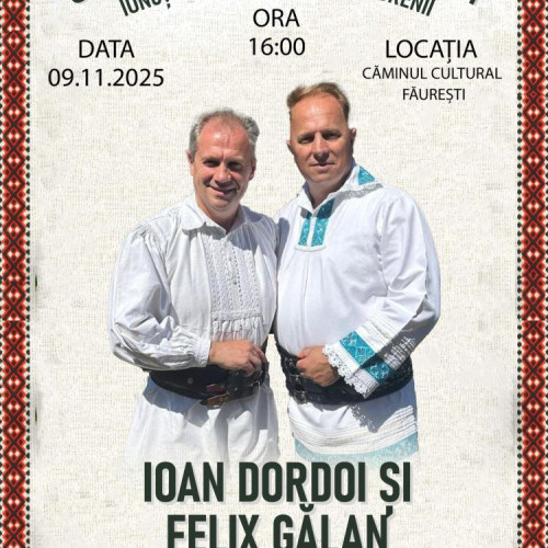 Ionuț Uivaroși lansează albumul folcloric la Căminul Cultural din Făurești