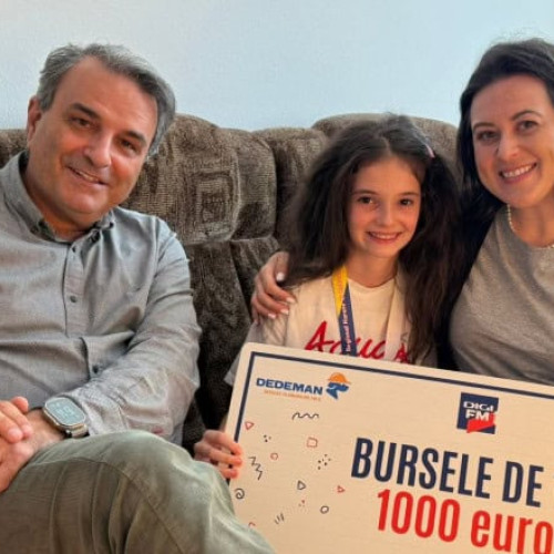 O fetiță din Câmpeni, premiată cu 1.000 de euro în cadrul turului „Bursele de 10 Digi FM”