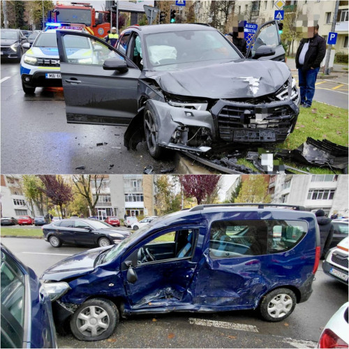 Accident între două autoturisme pe Calea București cu trei răniți