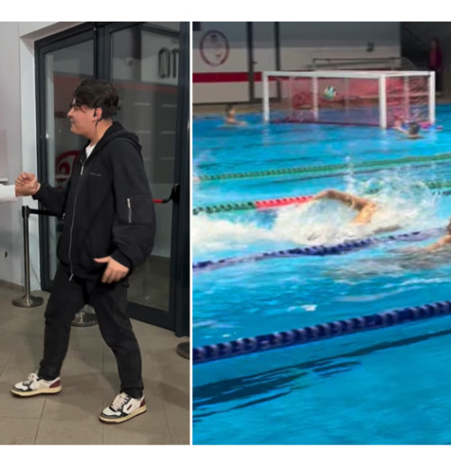 Selly l-a provocat pe David Popovici într-o întrecere amicală la bazinul Dinamo