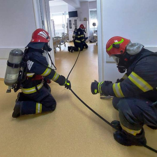 Incendiu la Secția Cardiologie din Spitalul Județean Focșani, intervenție rapidă a pompierilor