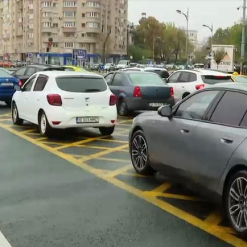 Marcajele galbene din București pentru evitarea blocării intersecțiilor intră în vigoare