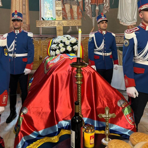 Rămășițele lui Grigore Alexandru Ghyka depuse la Palatul Cotroceni înainte de înmormântare la Iași