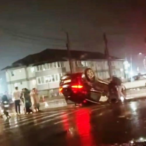 Un bărbat din Pufești s-a răsturnat cu mașina și a fugit de la accident în Focșani