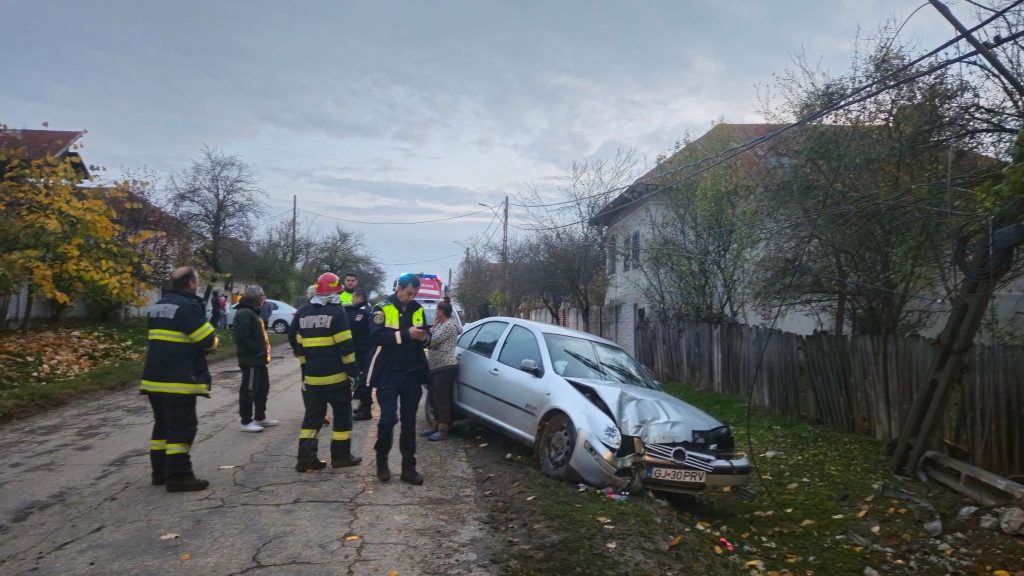 Accident grav în comuna Stejari din Gorj din cauza drumului deteriorat
