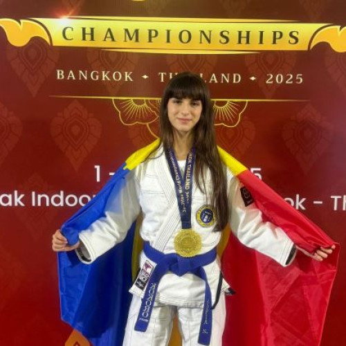 Sofia Scârneciu, campioană mondială la Ju Jitsu U16 în Thailanda