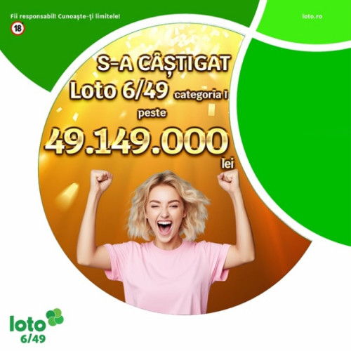 Marele premiu de peste 49 milioane lei câștigat la Loto 6/49