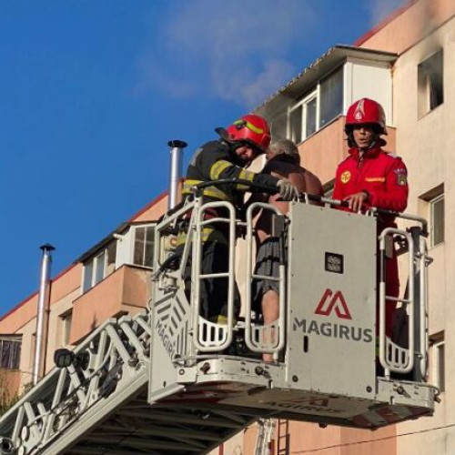 Incendiu într-o garsonieră din Adjud, fără victime