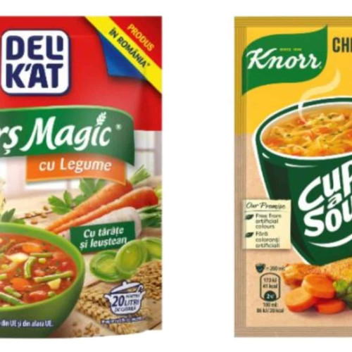Retragere de produse Knorr și Delikat din magazine din cauza fragmentelor metalice