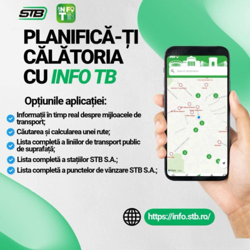 Crește numărul bucureștenilor care folosesc aplicația InfoTB pentru transportul public