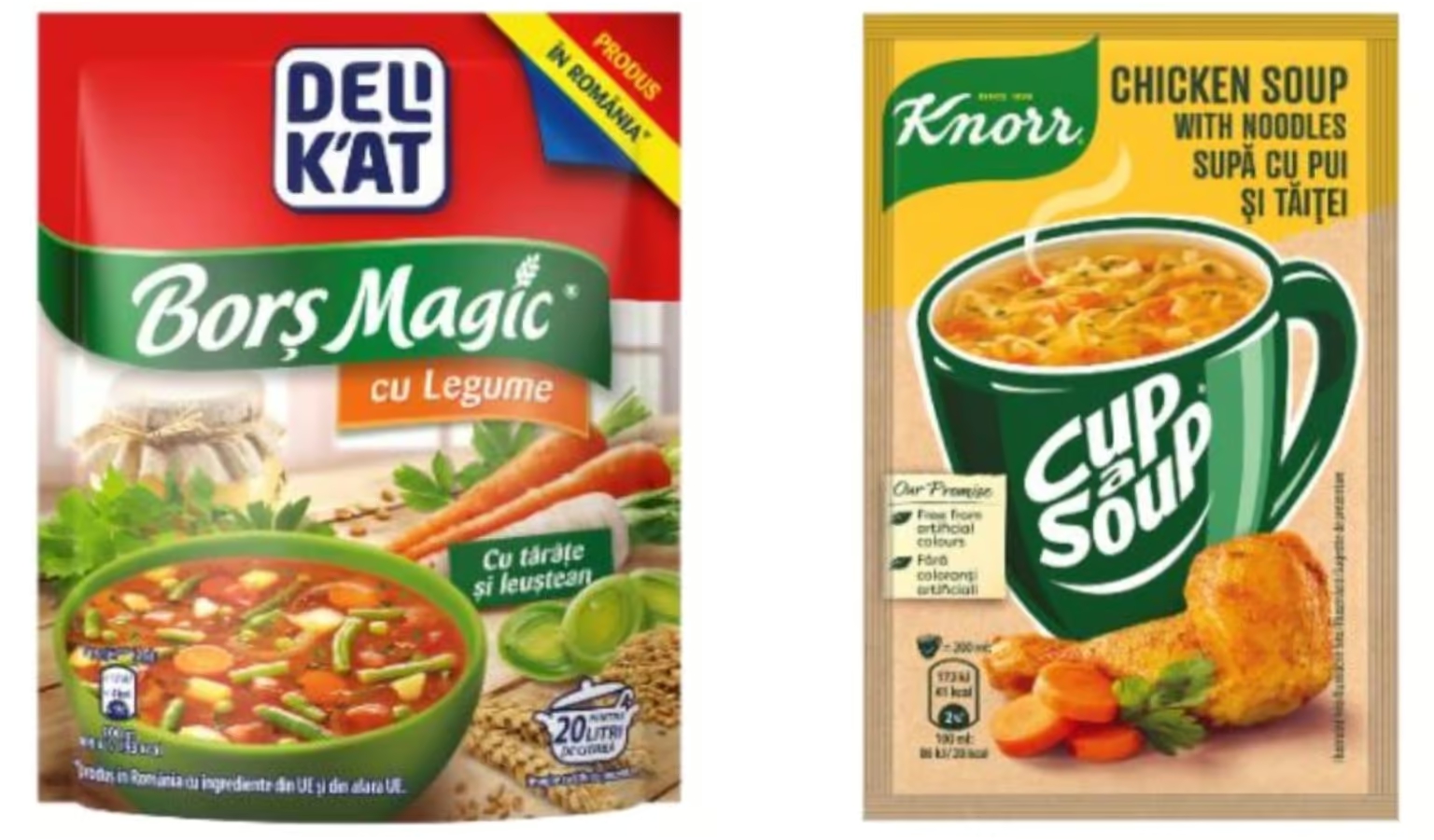 Patru produse Knorr și Delikat retrase din magazine din cauza riscului de contaminare