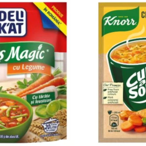 Patru produse Knorr și Delikat retrase din magazine din cauza riscului de contaminare