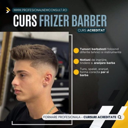 Ultima grupă a anului pentru cursul de frizer/barber la Profesional New Consult Focșani