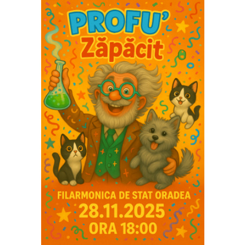 Şerban Borda susține un spectacol educativ cu experimente la Filarmonica din Oradea