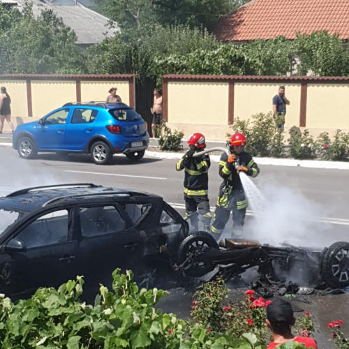 Intervenție a pompierilor cu două autospeciale la un incident