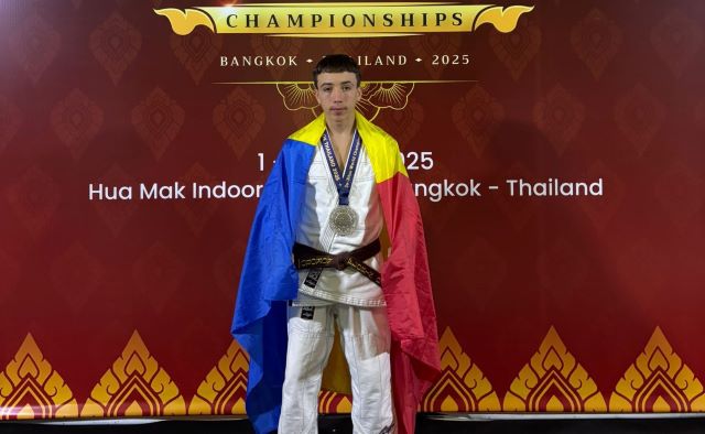 Florin Ciprian Dima a obținut argintul la Campionatul Mondial de Ju Jitsu U18