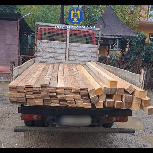 Bărbat prins transportând ilegal lemne între Negureni și Ion Corvin