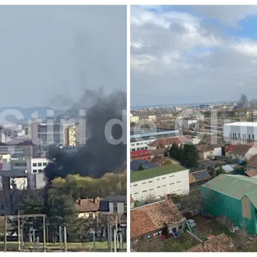 Fum dens semnalat în zona gării din Cluj-Napoca, posibil incendiu