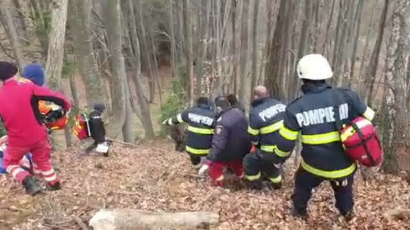 Bărbat surprins sub copac în Voineasa, salvat de pompierii vâlceni