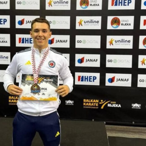 Nicolas Modi a câștigat bronzul la Campionatul Balcanic de Karate din Croația