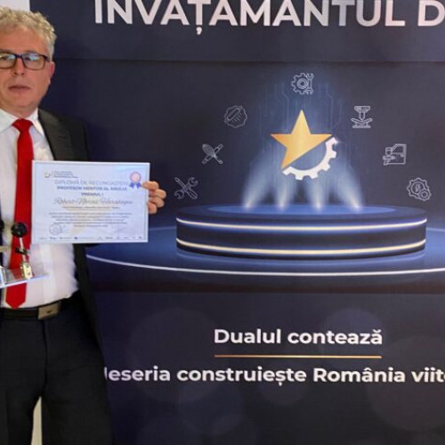 Profesorul Robert Harabagiu, desemnat profesor mentor al anului pentru învățământul dual