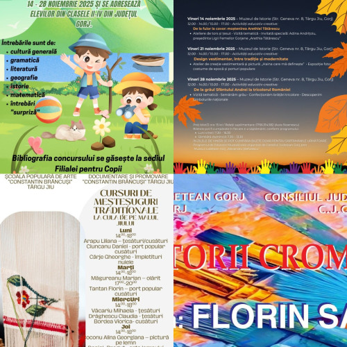 Consiliul Județean Gorj organizează o săptămână culturală cu numeroase evenimente