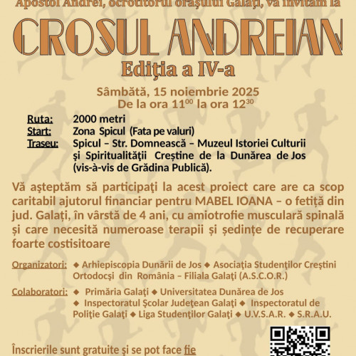Trafic restricționat pe strada Domnească din Galați pentru crosul Andreian 2025