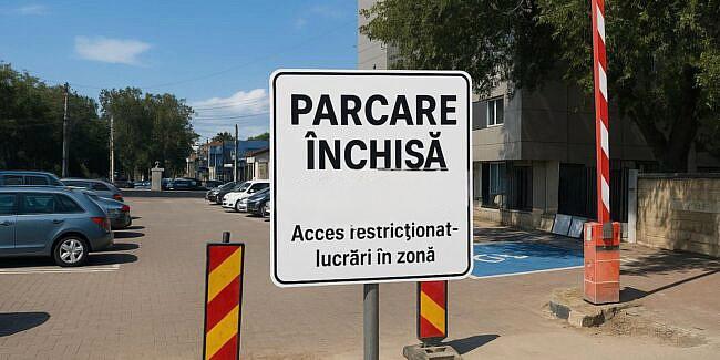 Parcarea de pe strada George Coșbuc din Baia Mare va fi închisă pentru lucrări