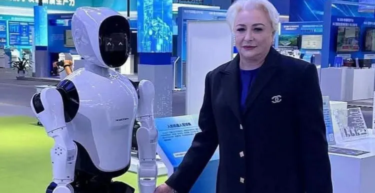 O postare satirică cu Viorica Dăncilă și un robot a stârnit dezbateri online