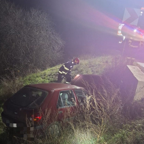 Accident pe drumul județean între Sebeș și Daia Română, intervenție ISU Alba