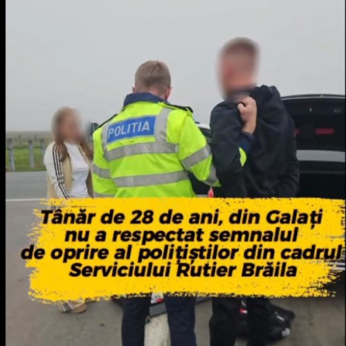 Urmărire pe drumul european 584 după ce un șofer nu a oprit la semnalul poliției