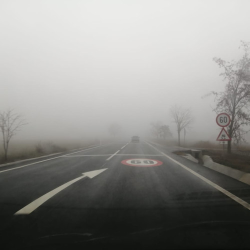 Cod galben de ceață în mai multe localități din județul Botoșani
