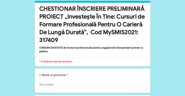 Curs gratuit de management al resurselor umane pentru angajații din sectorul privat