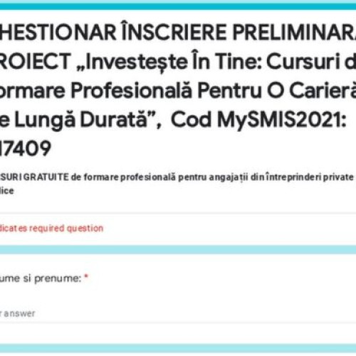 Curs gratuit de management al resurselor umane pentru angajații din sectorul privat