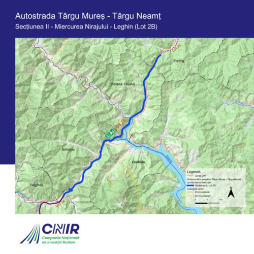 Au început lucrările pentru cel mai dificil lot al autostrăzii A8 între Grințieș și Pipirig