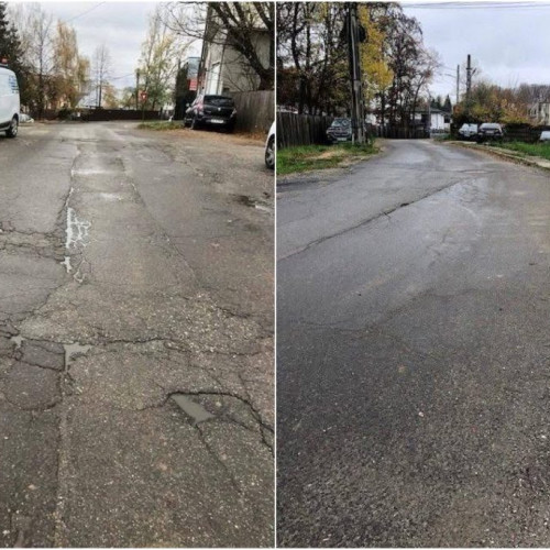 Lucrări de reparații și asfaltare pe strada Zamfirești în noiembrie 2025