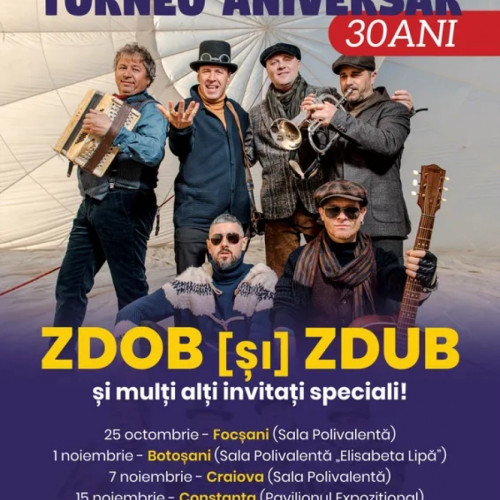 Zdob și Zdub celebrează 30 de ani cu un concert la Galați