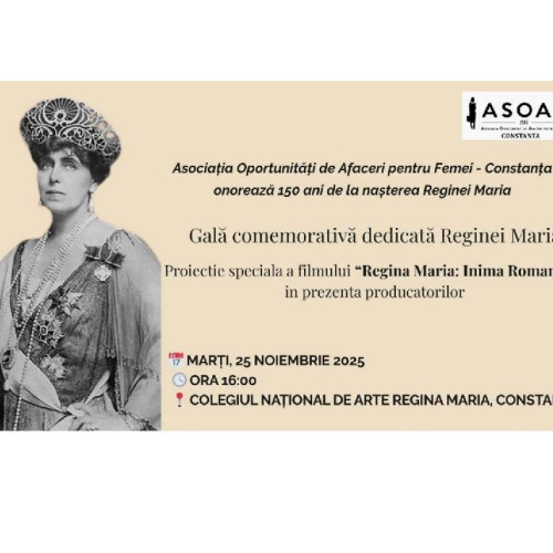 Documentarul „Regina Maria – Inima României” va fi proiectat la Constanța