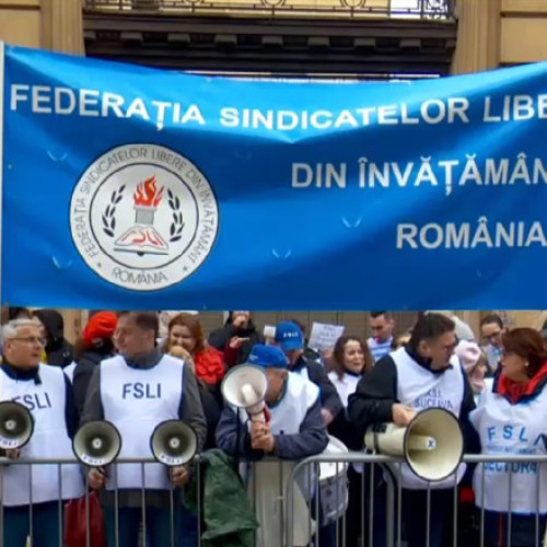 Profesorii protestează la Ministerul Educației din cauza temerilor legate de salarii