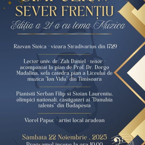 Aradul devine centru cultural național pe 22 noiembrie 2025