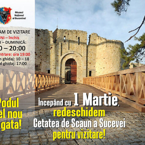 Cetatea de Scaun a Sucevei, redeschisă de la 1 martie pentru turiști. Directorul Muzeului Național al Bucovinei face anunțul.