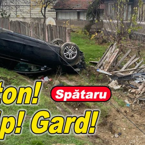 Accident pe E85 la Spătaru: pieton lovit și mașină în coliziune cu un stâlp