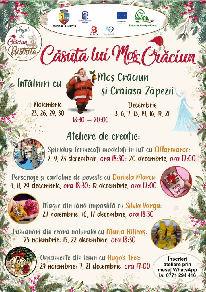 Atmosferă magică de sărbători cu ateliere și personaje de poveste pentru cei mici