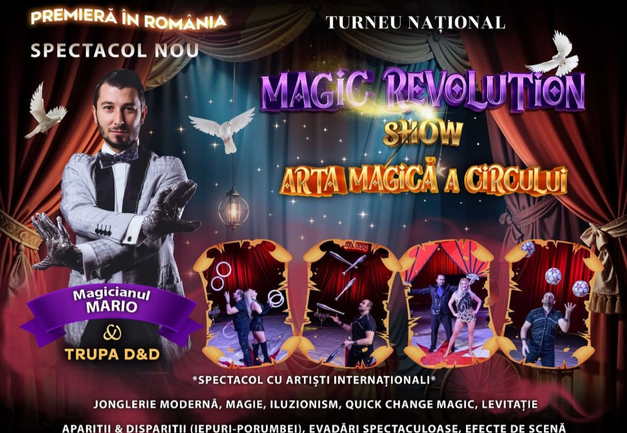 Magic Revolution Show, spectacol inedit la Târgu-Jiu cu două reprezentații consecutive