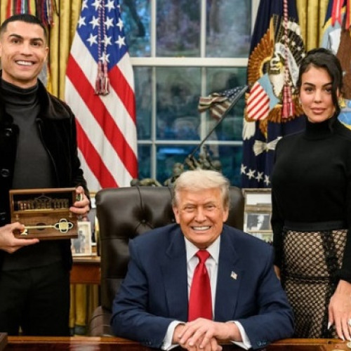 Cristiano Ronaldo a primit cheia Casei Albe din partea lui Donald Trump