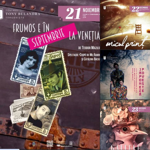 Teatrul Tony Bulandra din Târgoviște, săli pline și spectacole sold out în acest weekend