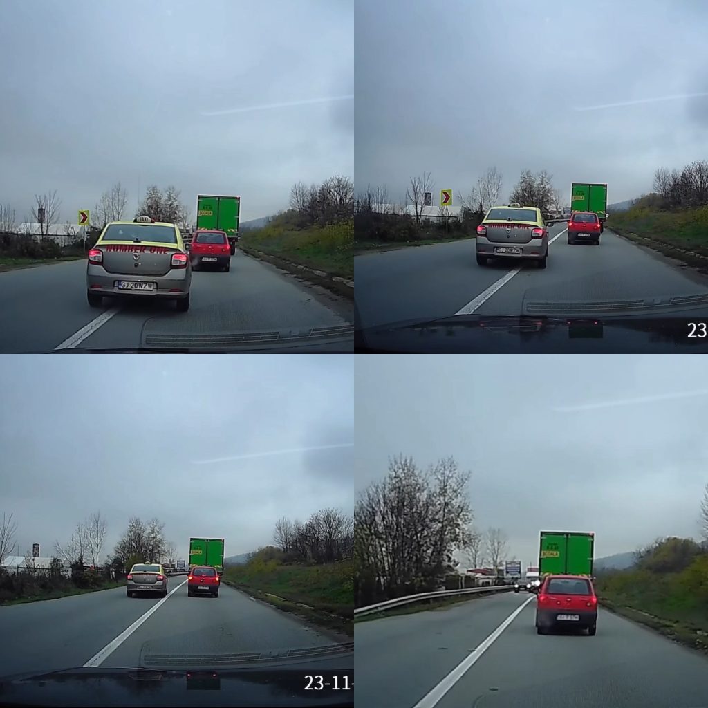 Taximetrist din Târgu Jiu pune pe jar traficul prin depășire periculoasă